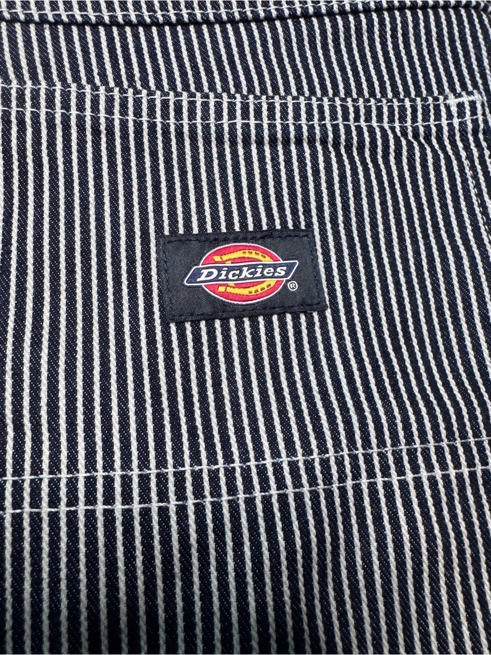 Dickies Women's Black & White Pinstripe Carpenter Shorts - Picture 5 of 5
